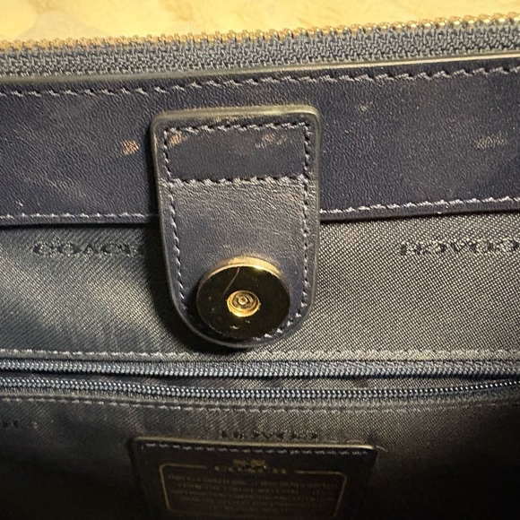 Coach Crosby Carryall Blue with Embossed Snakeskin, Retired - Picture 12 of 17